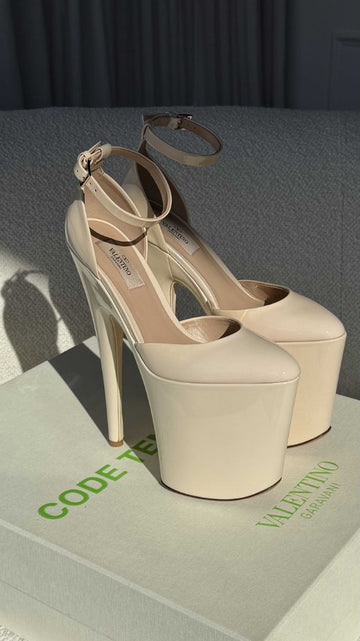 Nude Ivory Code Temporal Heels