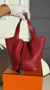 Picotin 18 Rouge Grenat Clemence With PHW Q Square Stamp 2013
