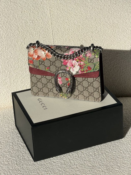 Mini Dionysus GG Blooms Shoulder Bag With SHW