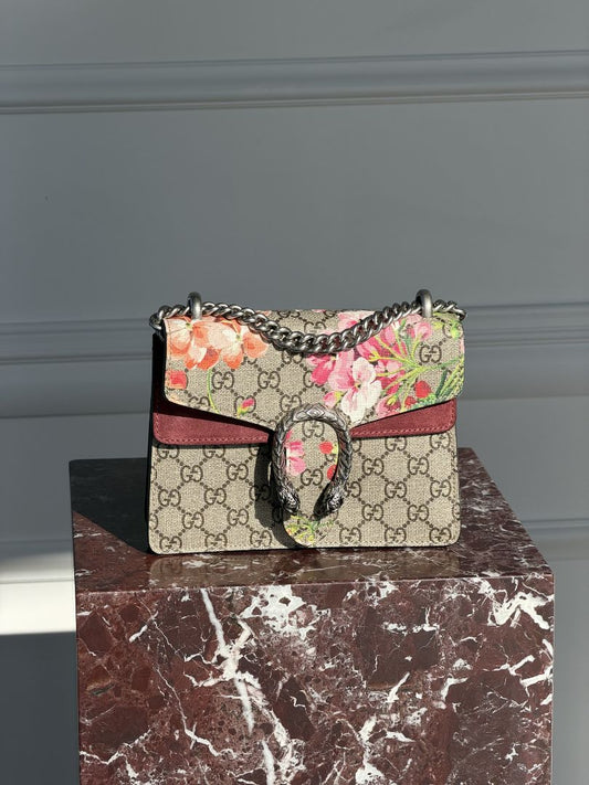 Mini Dionysus GG Blooms Shoulder Bag With SHW
