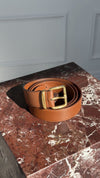 Brown Leather Belt With GHW