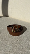 Brown Leather Belt With GHW