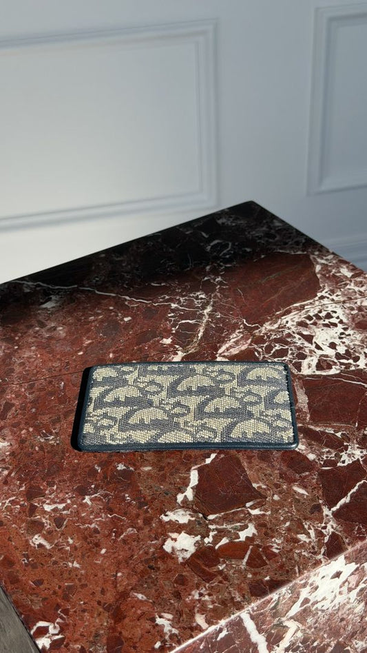 Navy & Ivory Oblique Card Holder