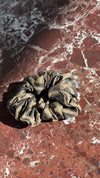 Brown & Black Logo Silk Scrunchie