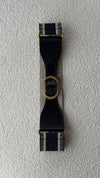 Navy & Ebony Saddle Belt GHW