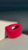 Pink Mini Shearling Jodi Bag With GHW