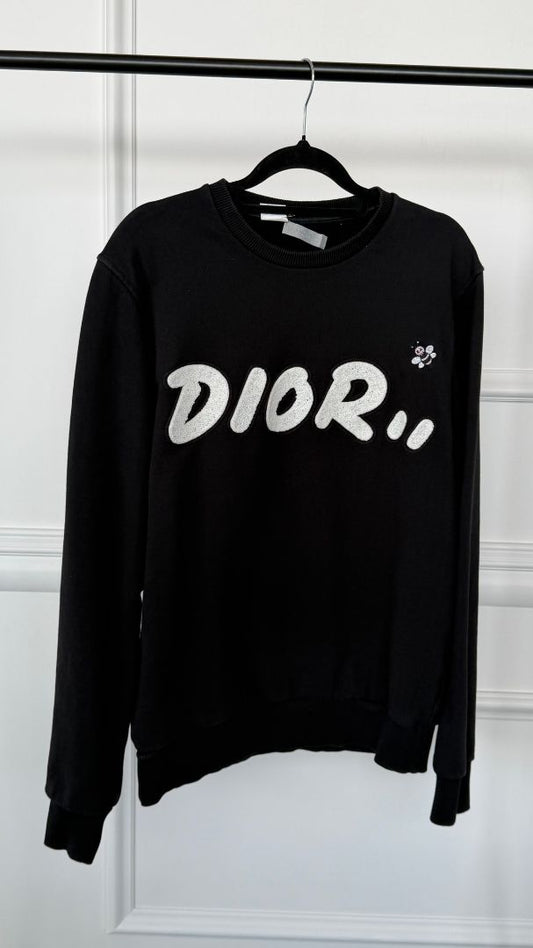 KAWS Navy Crewneck Bee Logo Sweatshirt