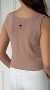 Dusty Pink Cashmere Knit Singlet