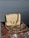 Raffia Mini Classic Square Flap Bag With GHW