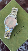 Silver Timeless Mystic Cat Pink Mother Of Pearl Watch