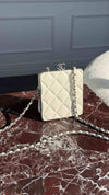 White Acrylic Kiss Clutch With SHW