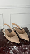Nude J'Adior Slingback Flats