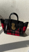 Black & Red Plaid Ricky Bag With GHW