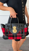 Black & Red Plaid Ricky Bag With GHW
