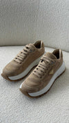 Mens Ecru Prax 01 Suede Sneakers