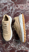 Mens Ecru Prax 01 Suede Sneakers