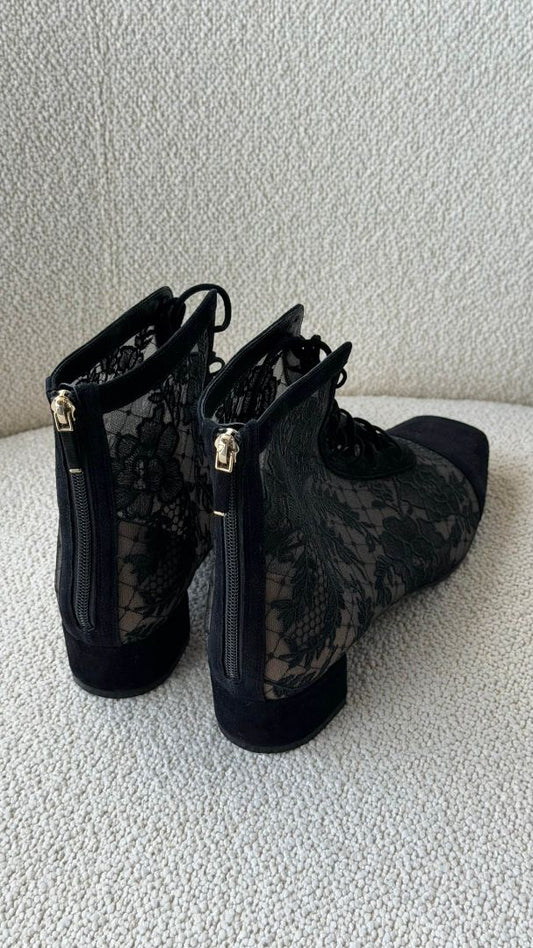 Black Naughtily-D Heeled Ankle Boots