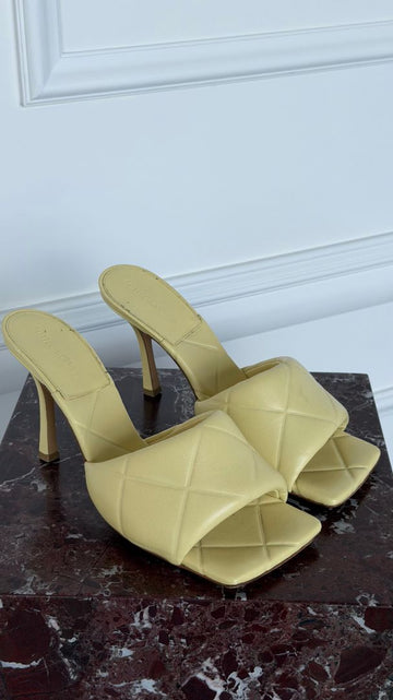 Moon Beam Quilted Lido Mules