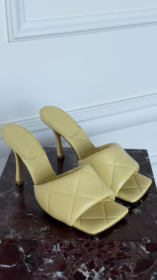 Moon Beam Quilted Lido Mules