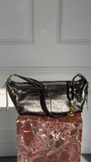 Black Medium Crinkled Calfskin Macrocannage D-Journey Bag With GHW