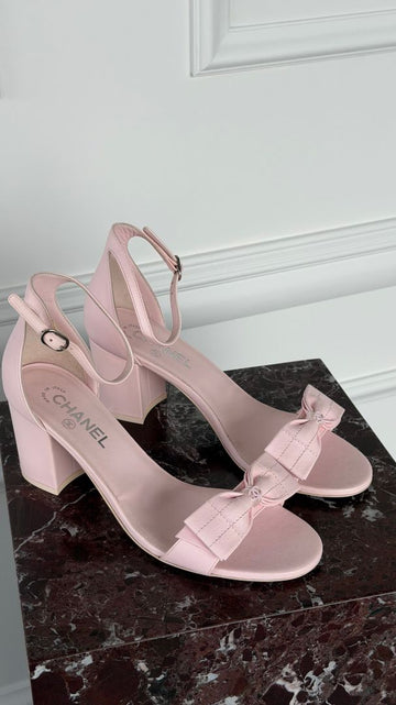 Light Pink Bow Heels