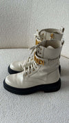 Beige Fendigraphy Biker Boots