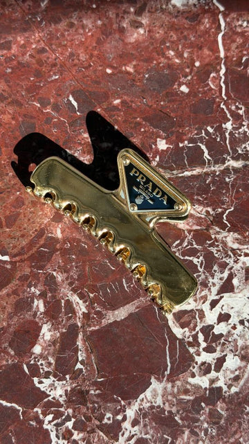 Gold  Logo Claw Clip