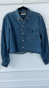 Union Ocean Wash Cropped Denim Shirt