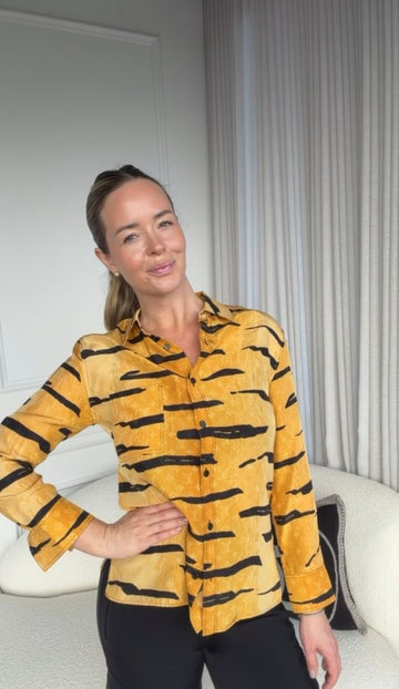 Orange Tiger Print Blouse SS23 Collection
