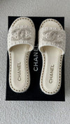 Ivory Alpaca Chain CC Slide Sandals