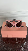 Pastel Pink Oversized Round Frame Sunglasses