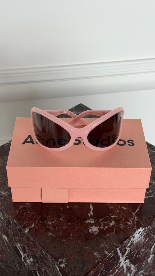 Pastel Pink Oversized Round Frame Sunglasses