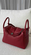 Lindy 30 Taurillon Clemence Rouge Grenade With Palladium Hardware P Square Stamp 2012