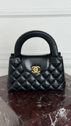 Black Nano Kelly Shopper Bag With GHW