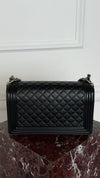 Black New Medium Boy Bag With Ruthenium HW