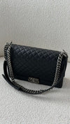 Black New Medium Boy Bag With Ruthenium HW