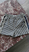 Navy & Ebony Oblique Jacquard Technical Shorts