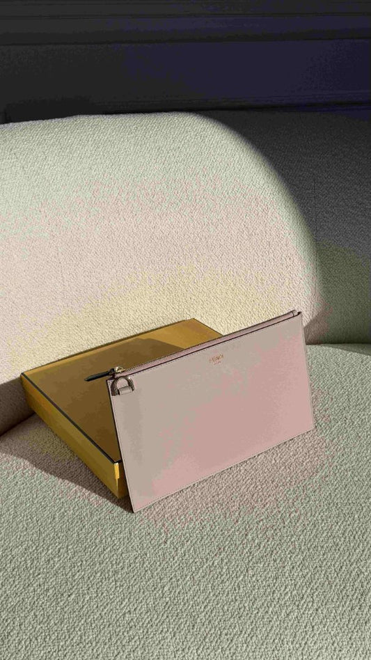 Berry Soft Leather Clutch