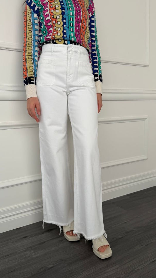 White Wide Leg Jeans