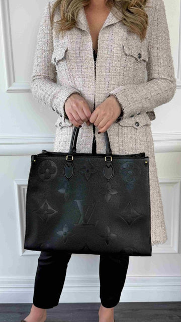 Black GM Monogram Empreinte Leather On The Go Tote