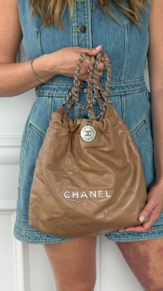 Tan Small 22 Hobo Bag