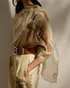 Tan Floral Cape, Cami And Short Set Set