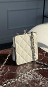 White Acrylic Kiss Clutch With SHW