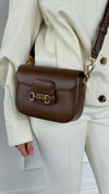 Brown Small Horsebit 1955 Shoulder Bag