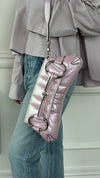 Iridescent Pink Horsebit Shoulder Bag
