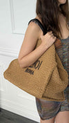 Roma Raffia Shopper Tote