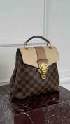 Damier Ebene/Cream Clapton Backpack With GHW