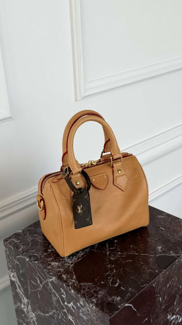 Natural Nomade Leather Speedy 20 Handbag With GHW
