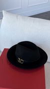 Black VLogo Signature Fedora
