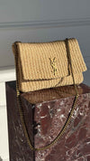 Kate Raffia Shoulder Bag With GHW